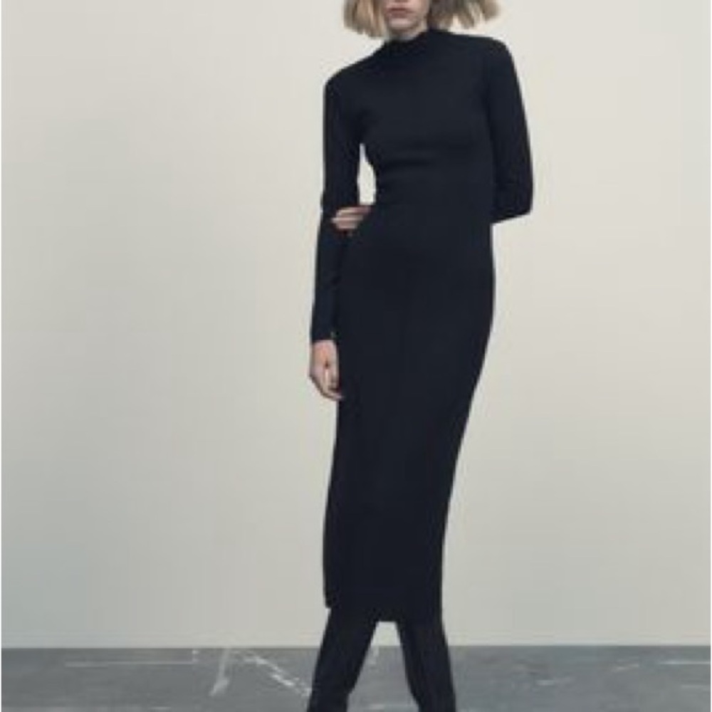 Zara long knit dress, size M.